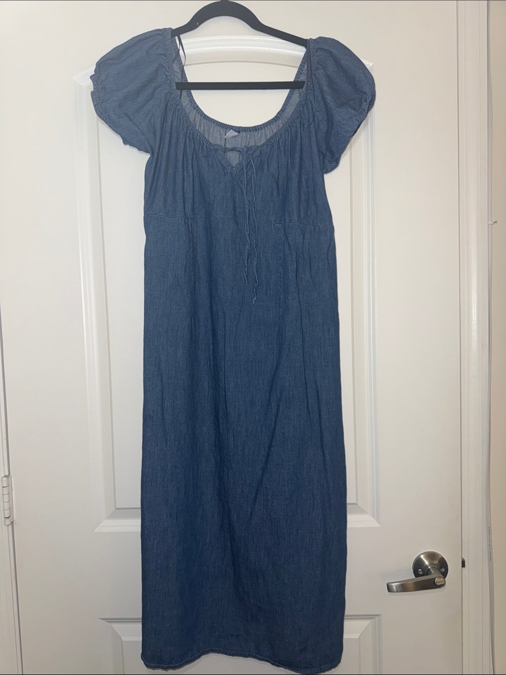 Blue Peasant Maxi Dress - Casual Women’s Summer Dress